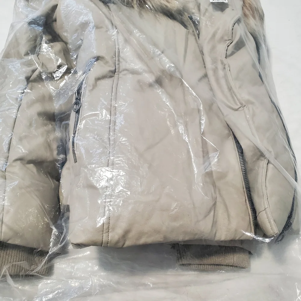 Noize Beige Faux Fur Trimmed Jacket - Picture 7 of 10